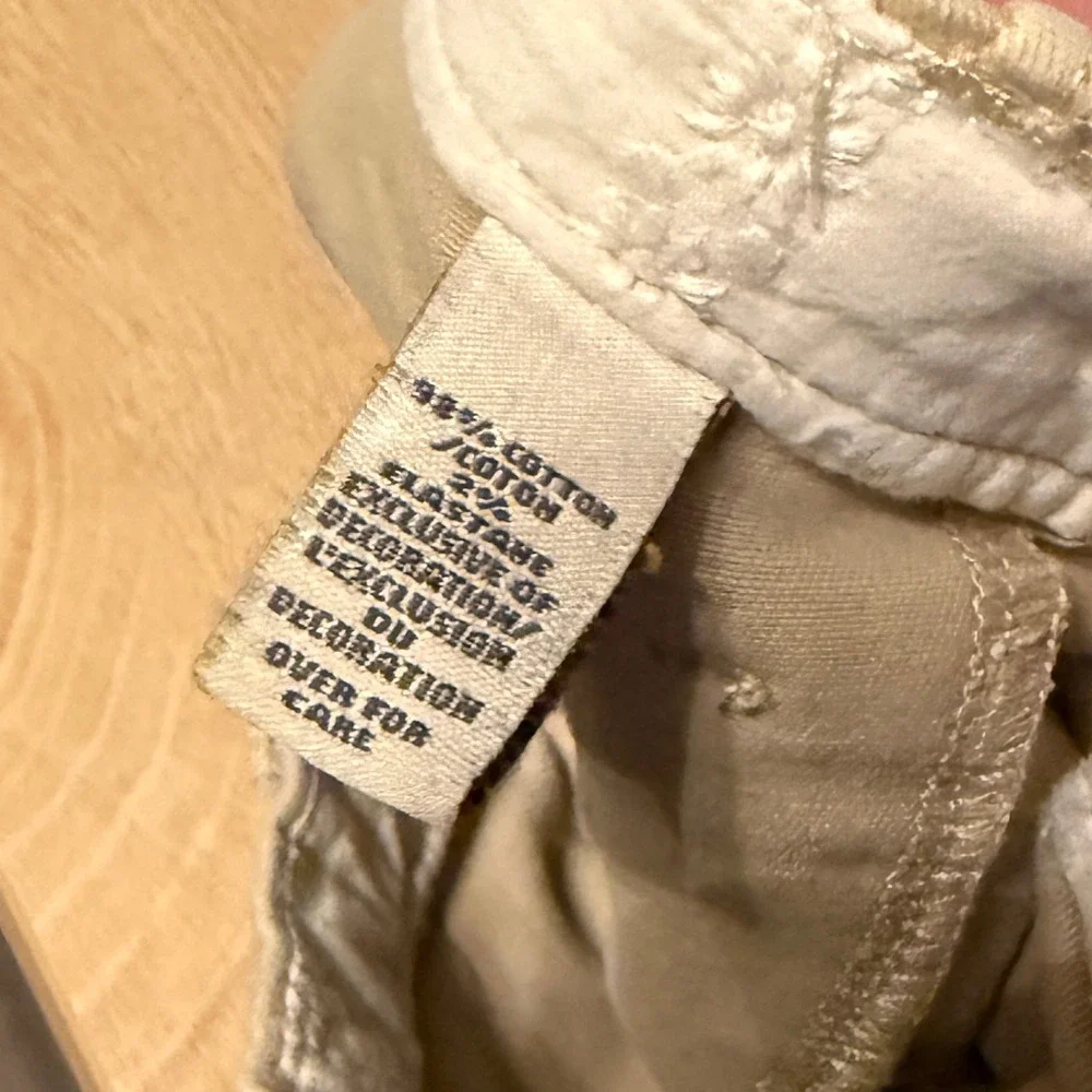 Y2K Abercrombie & Fitch Khaki Capri Pants Womens‎ 6 Tan Stretch Cotton Chino